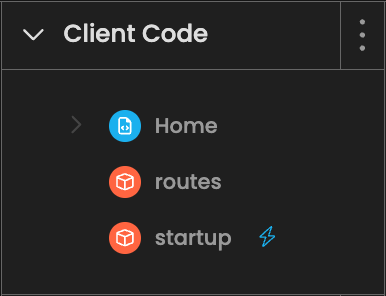 The app’s hierarchy at this stage.