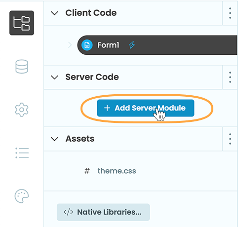 Adding a Server Module from the App Browser