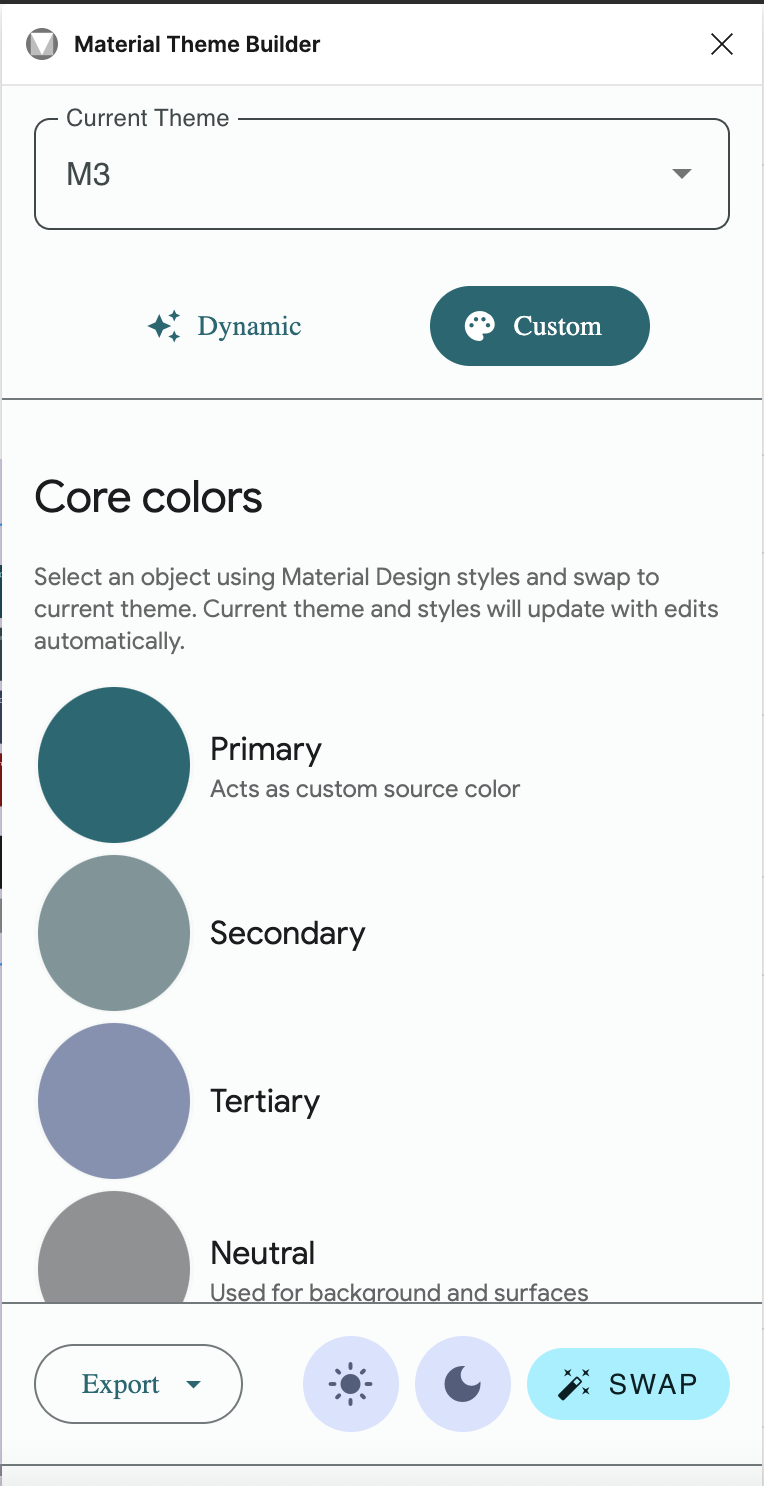The ‘Custom’ tab lets you further customise the colour scheme