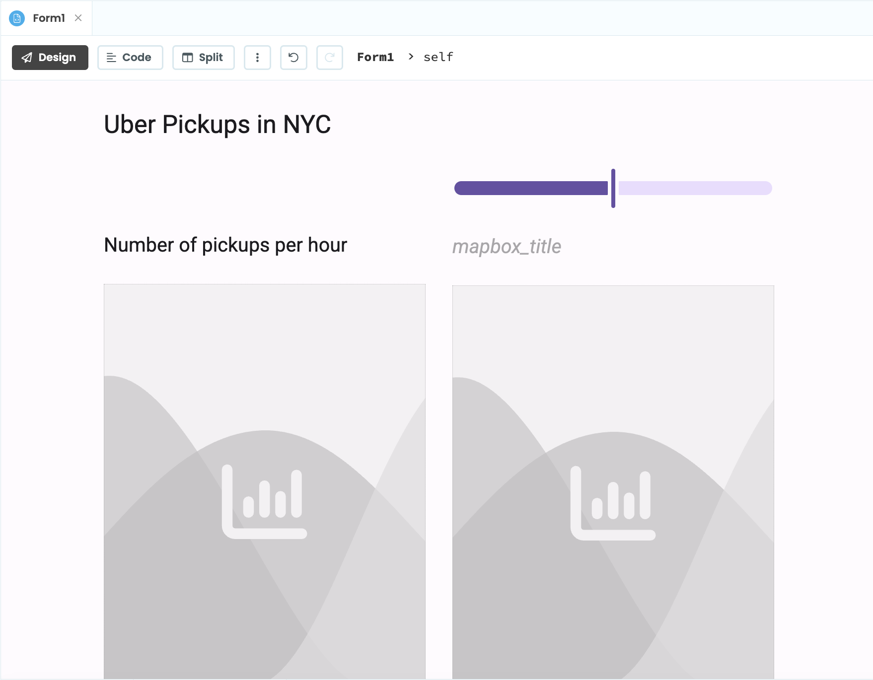 Screenshot of the Form Editor showing the finished UI